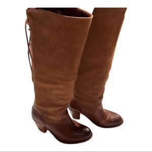 brown suede tall boots